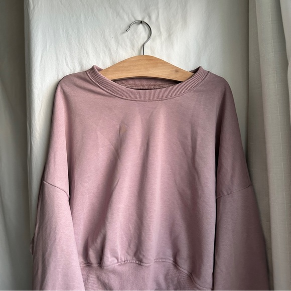 DAZY Women’s Purple Crop Crewneck Sweater Size Small - Picture 3 of 4